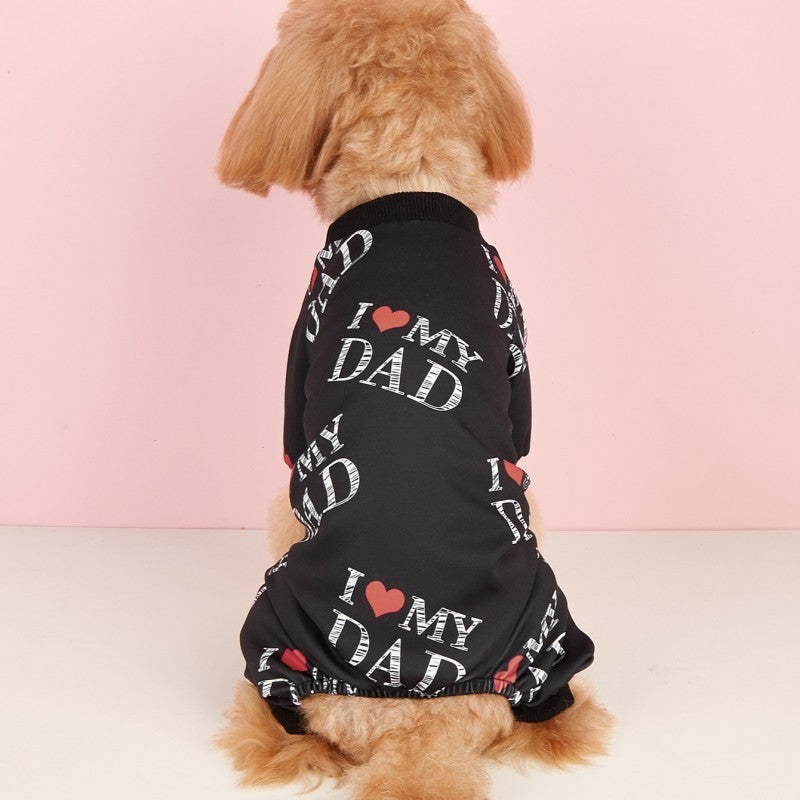 Maglia Cuori d'Amore - I Love My Mom Dad - Dog Moda