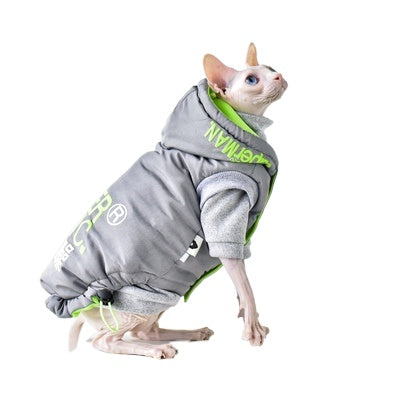 Sphynx Cat Coat "Super Manic" with Elasticated Mesh