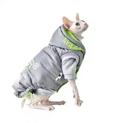 Cappotto per Gatti Sphynx "Super Manic" con Maglia Elasticizzata by Dog Moda