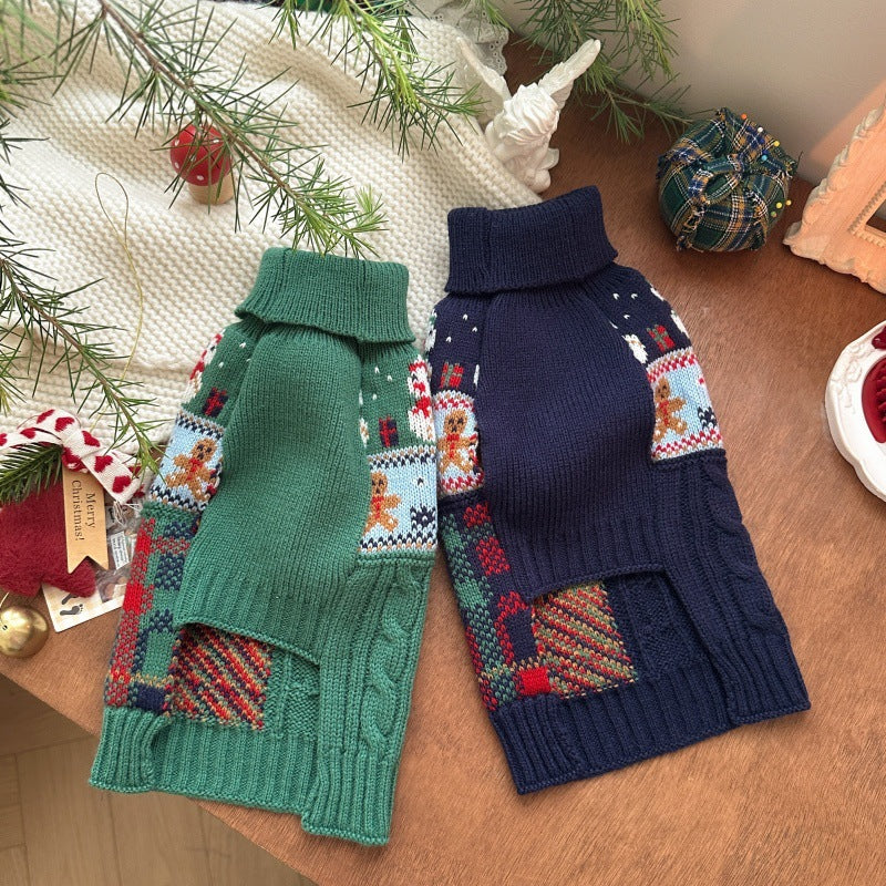 Jersey Navideño para Perros - Muñeco de Nieve Trenzado