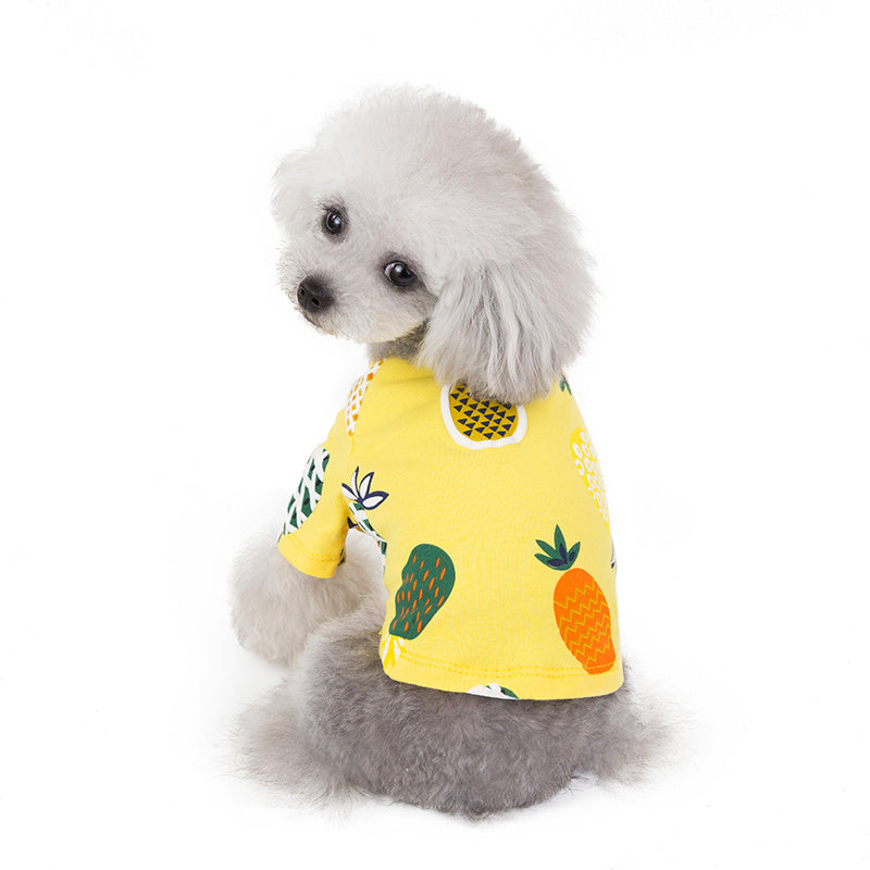 "Green Ananas" Colorful Dog T-Shirt