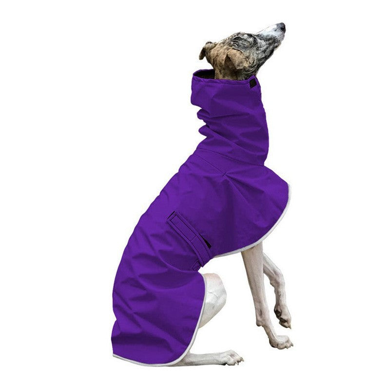 Greyhound Raincoat with Belt and Soft Fleece Padding