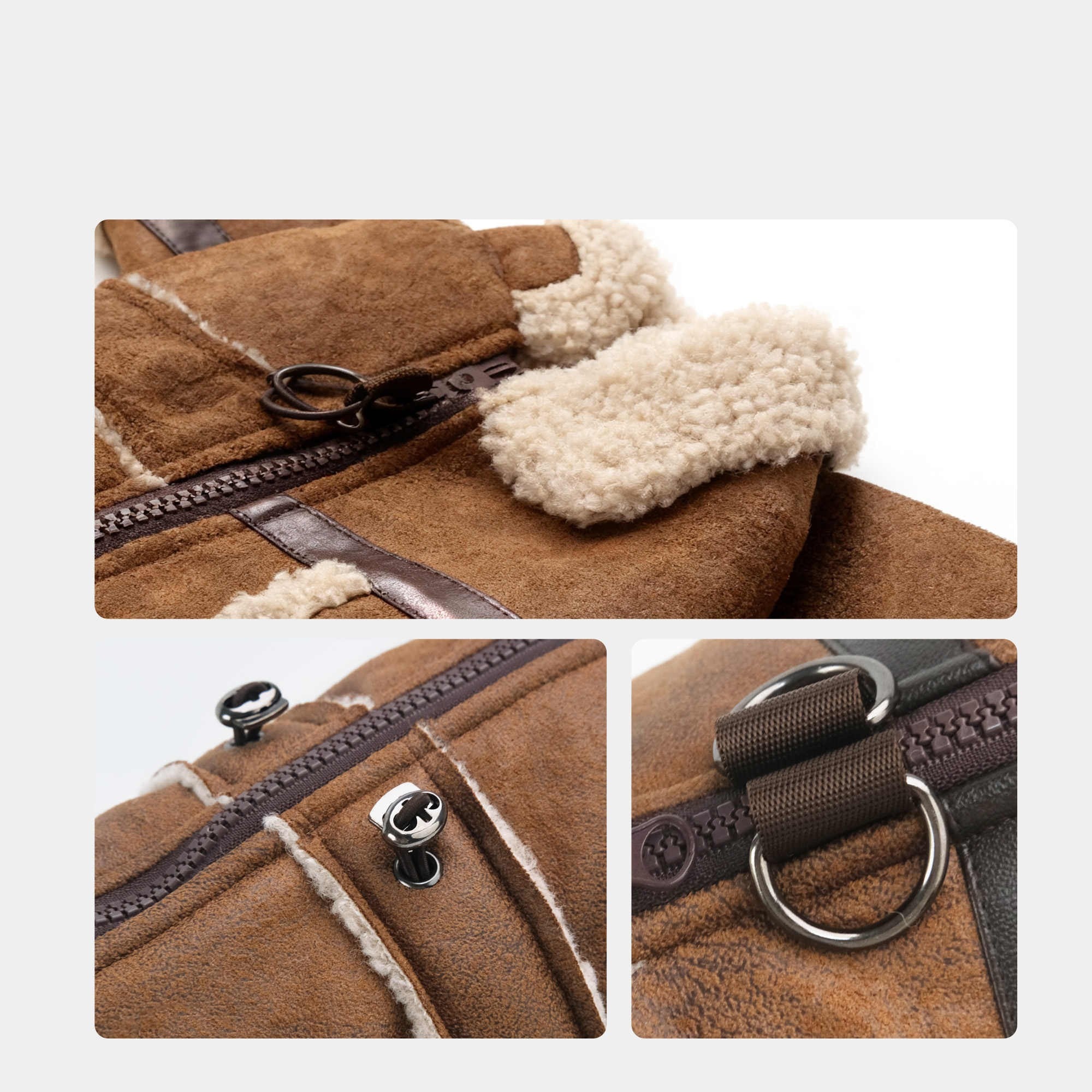 Toledo Sherpa Fleece Dog Coat with Zip