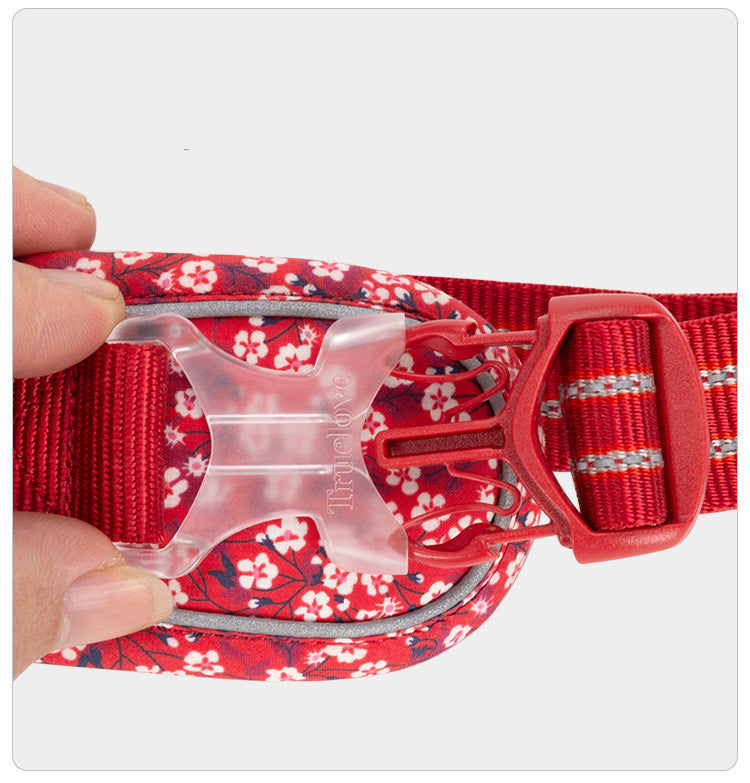 Complete set of adjustable dog leash and harness "TrueLove"