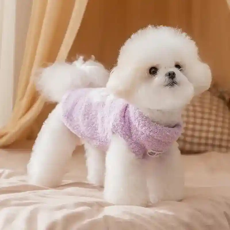 犬と猫用の柔らかいフクロウのセーター - 暖かい冬用