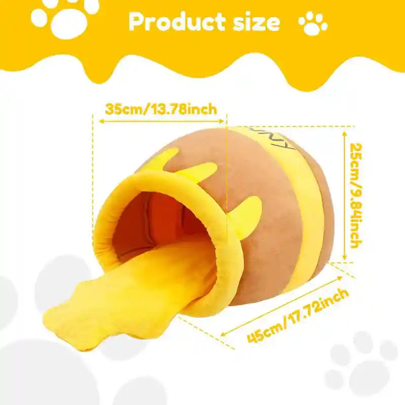 Honey Jar Cat Bed - Memory Foam Cave Bed