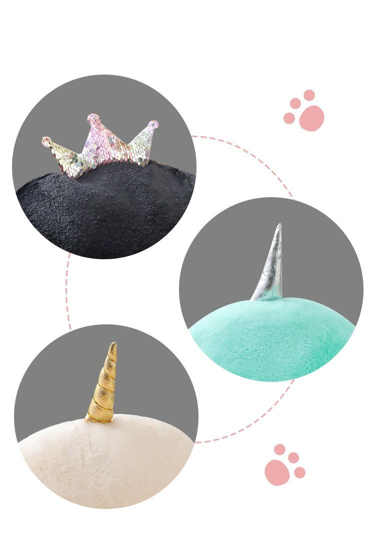 Cuccia Unicorno per Cani e Gatti - Morbido Pile Imbottito