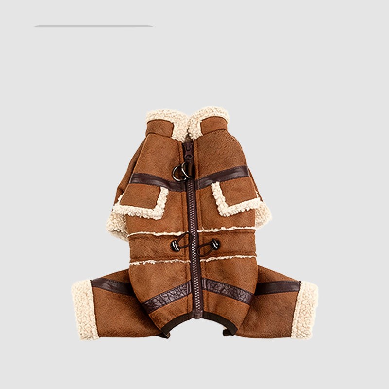 Toledo Sherpa Fleece Dog Coat with Zip