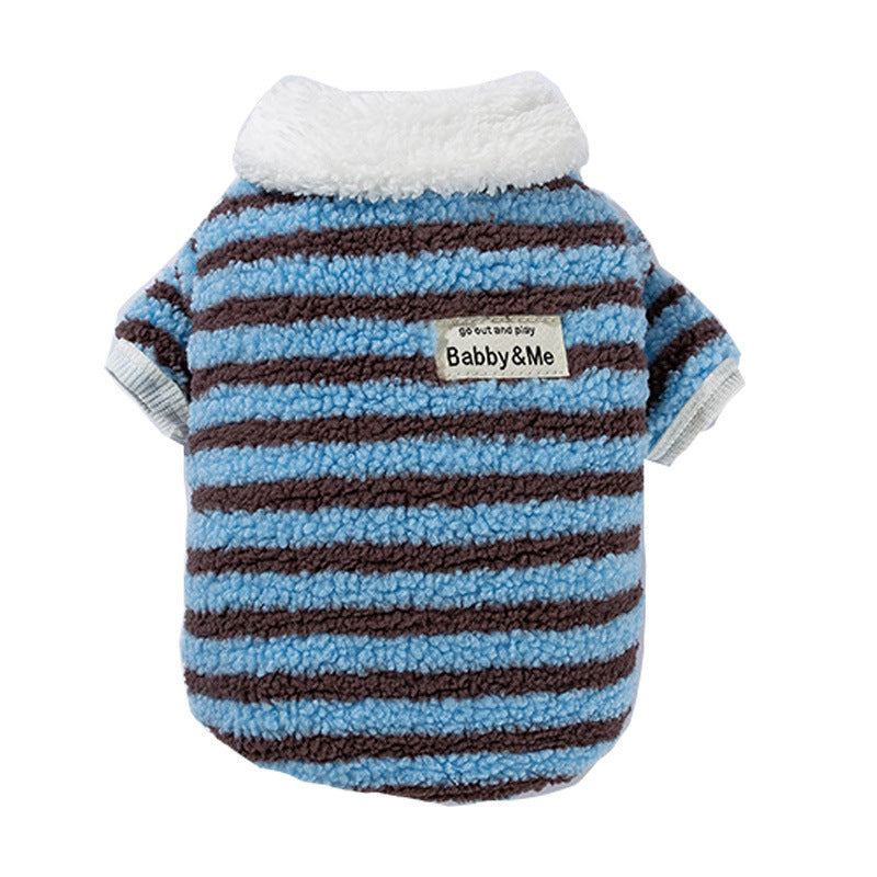 Tepore Striped Fleece Sweater for Dogs and Cats