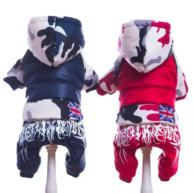 Abrigo Angel para Perros 4 Patas Acolchado con Capucha