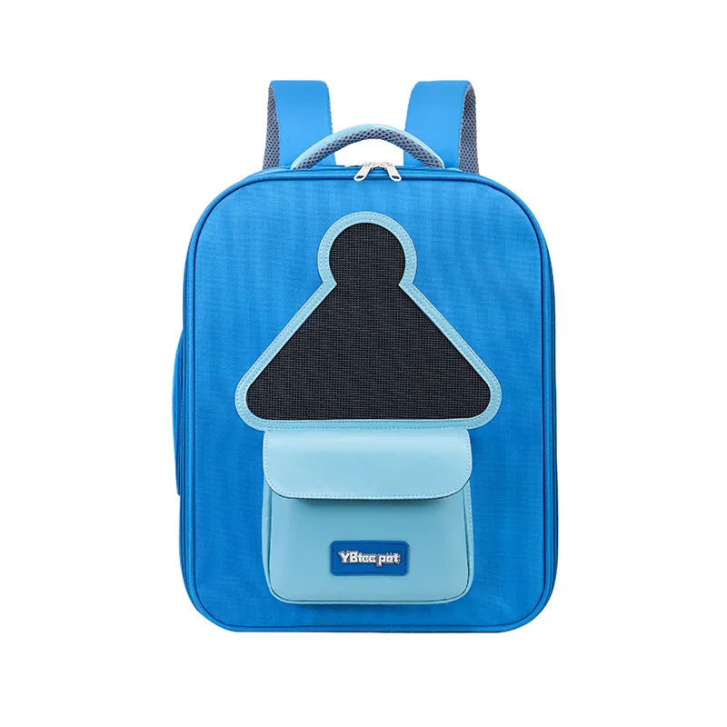 Resväska för hundar och katter, expanderbar ventilerad ryggsäck