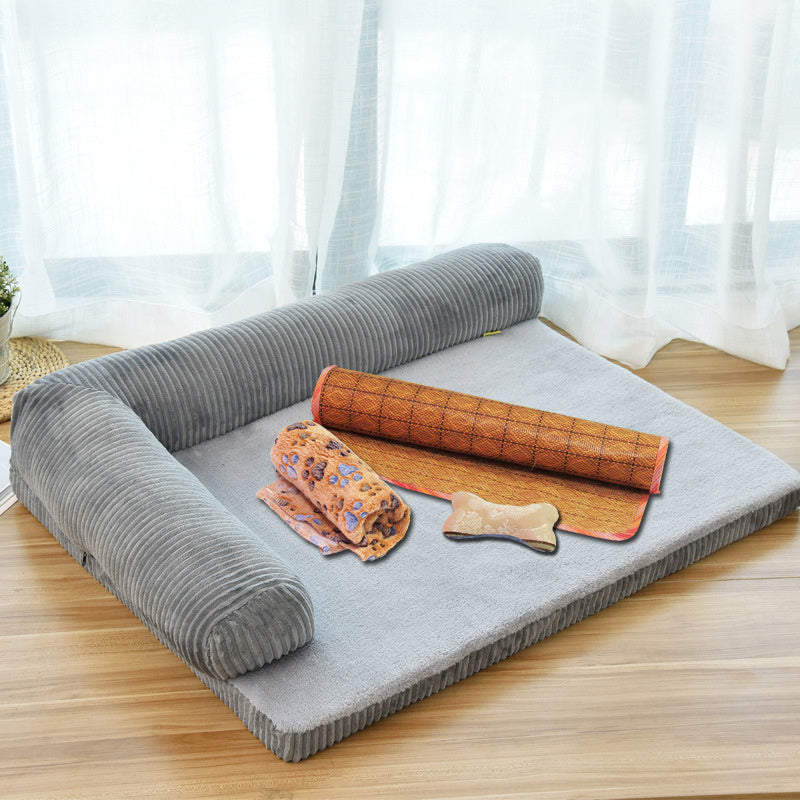Rectangular Dog Bed "Luna" - Soft and Comfortable with Side Rails