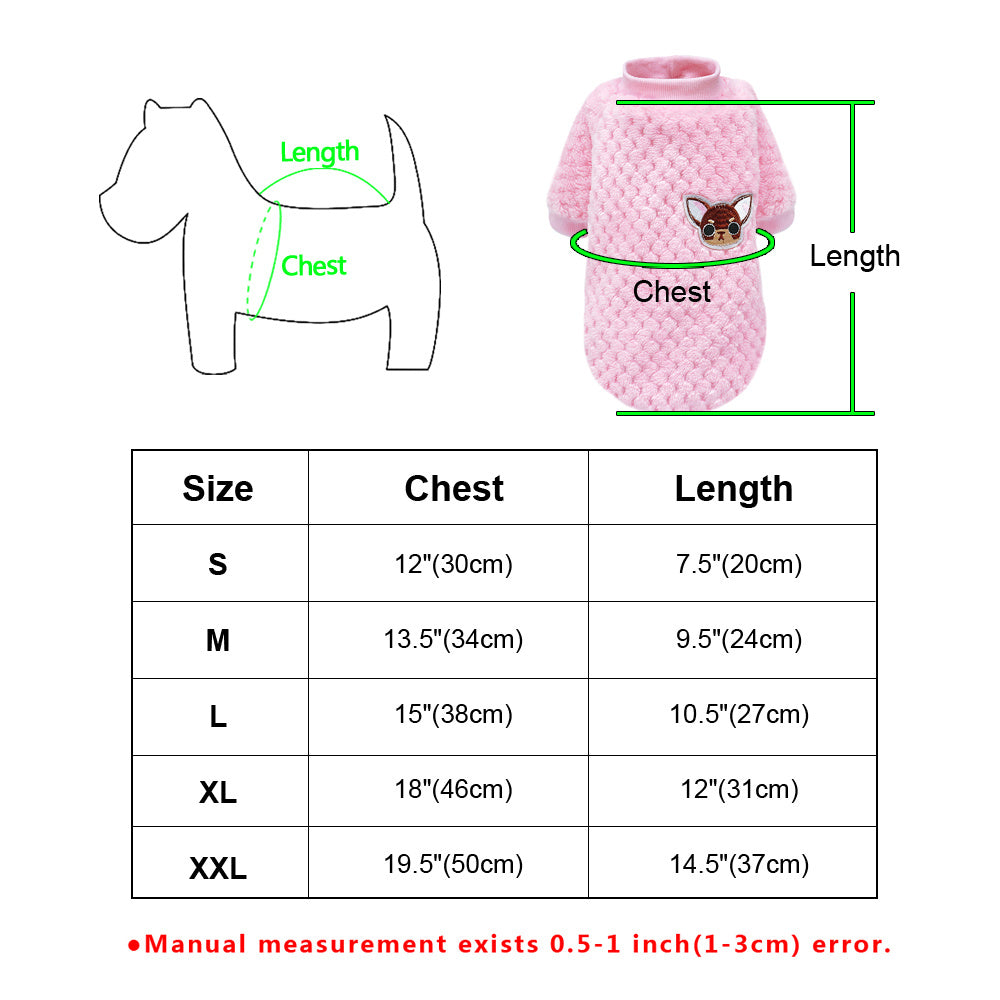 "Pie de Poule" Fleece Dog Sweater - Elegance and Warmth for Your Little Friends 