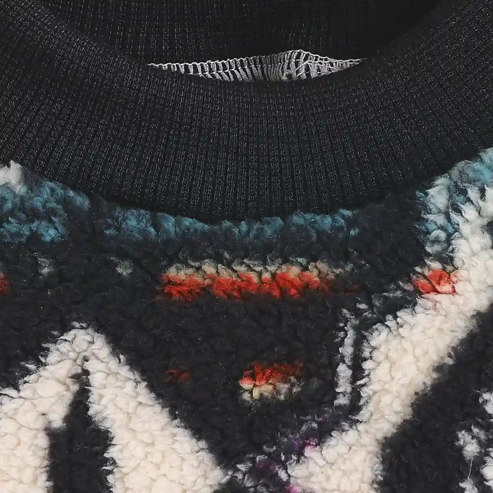Felpa Pile Sherpa Cani - Stile Etnico Caldo e Morbido by Dog Moda