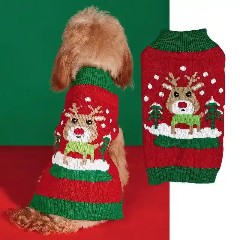 Maglione Natale per Cani - 11 Fantasie Babbo Natale Renne by Dog Moda