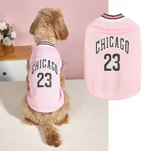 Maglia Basket Cani Chicago 23 Smanicata Traspirante by Dog Moda
