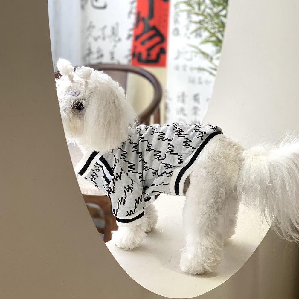 Maglia "Whitepine" per Cani – Design Astratto Bianco o Nero