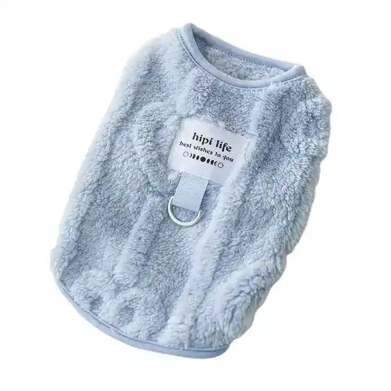 Maglia Squisita Cani Smanicata - Pile Anello Pettorina Calda by Dog Moda
