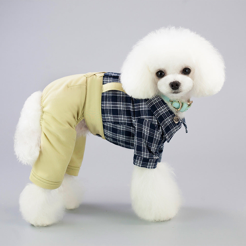 "Diesel" Dog Suit with Bow Tie and Suspenders