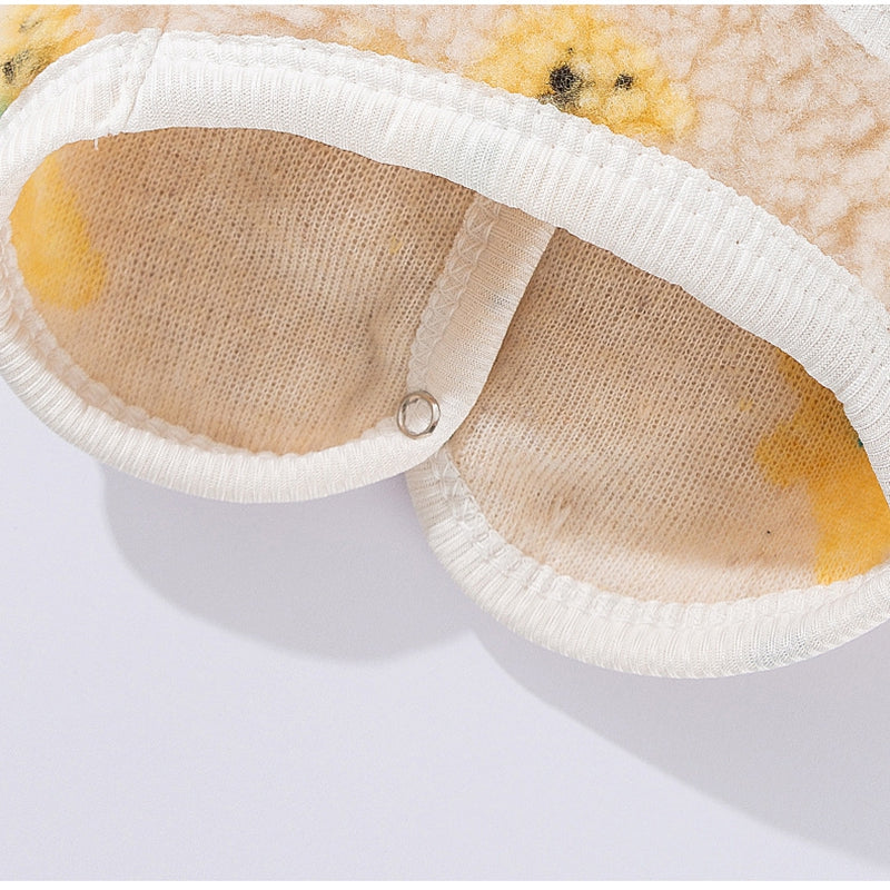 Cappotto Pile Smanicato per Cani con Orsetto - Caldo