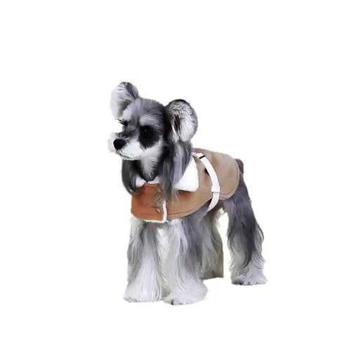 Cappotto per Cani Pawsmoment - Scamosciato con Pelliccia by Dog Moda