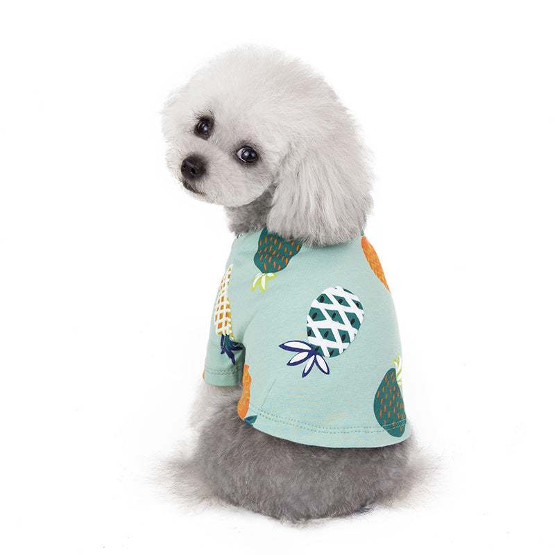 "Green Ananas" Colorful Dog T-Shirt