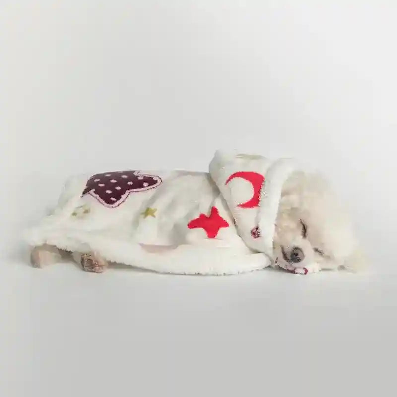 Pijama Manta para Perros y Gatos con Capucha Estrellitas