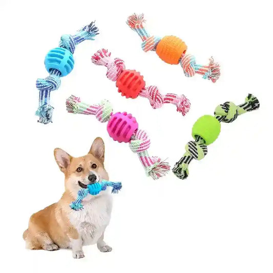 Corda con Pallina Cani - Gioco Masticazione Resistente by Dog Moda