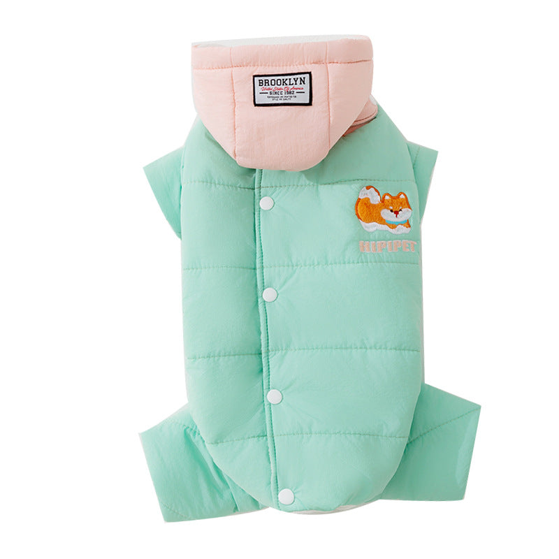 Piumino HIPIPET con Cappuccio Removibile per Cani - XS-XXL