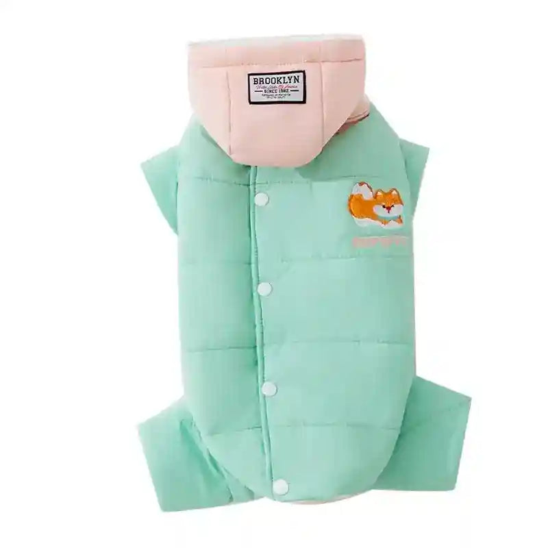Piumino HIPIPET con Cappuccio Removibile per Cani - XS-XXL by Dog Moda