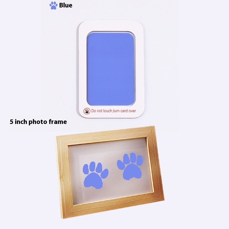 Quadretto Impronta Cane o Gatto con Kit Timbro Incluso