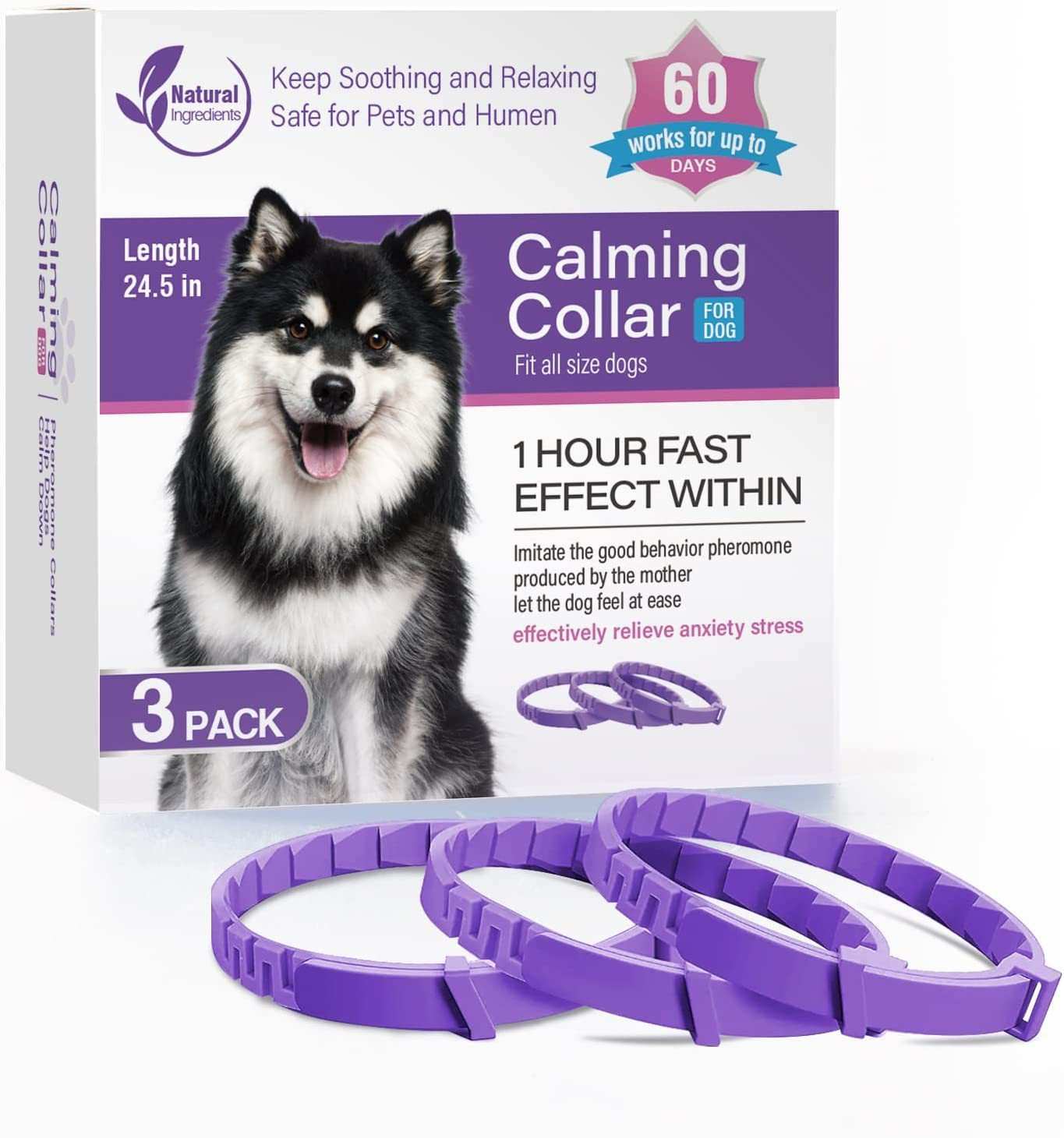 Natural Calming Collar Pet Soothing Calming Collar - Relief and Relaxation for Dogs and Cats