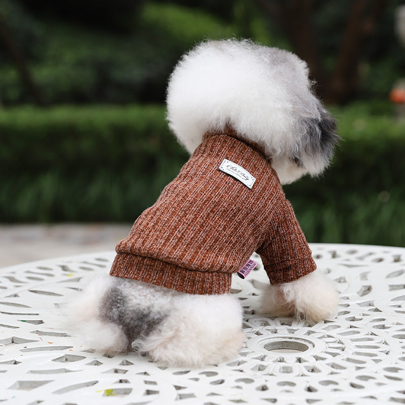 "Chic Dog" Dog Sweater with Elasticated High Neck