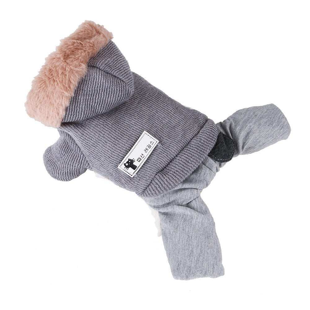 Fleece Dog Jumpsuit with Hood - "Koko" Model