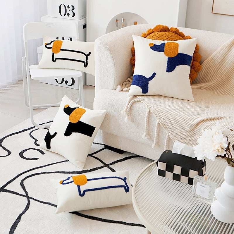 Cuscino Cane 3D Ricamata – Arredo Casa Idea Regalo