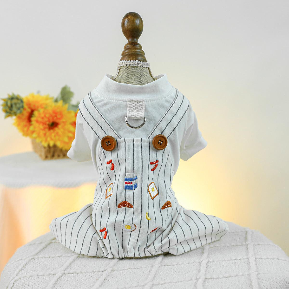 Tutina Breakfast per Cani Piccoli | Body con Pettorina e Zampe