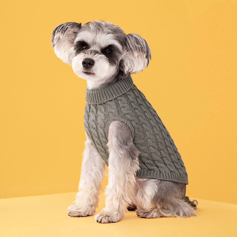 Maglioncino a Trecce per Cani di Piccola Taglia - Eleganza Morbida - Dog Moda