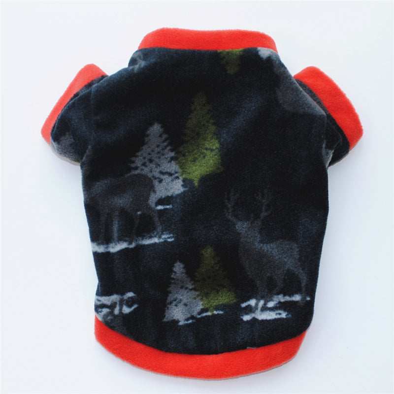 Maglia per Cani di Piccola Taglia in Caldo Pile con Fantasie Festive - Dog Moda