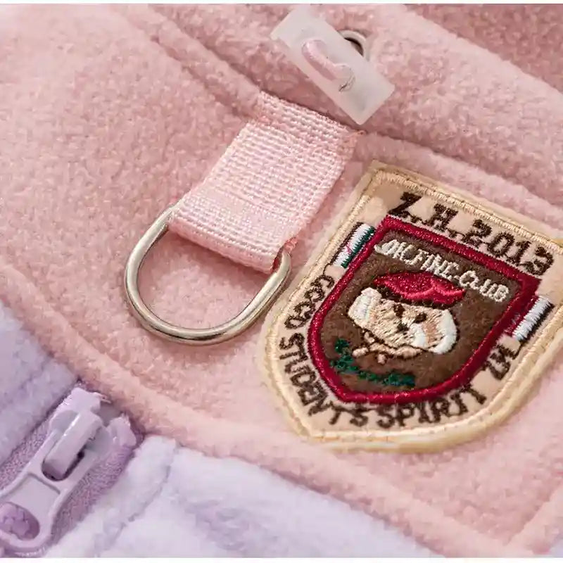Cappotto Pile Cani Spirit con Zip e Anello Guinzaglio by Dog Moda