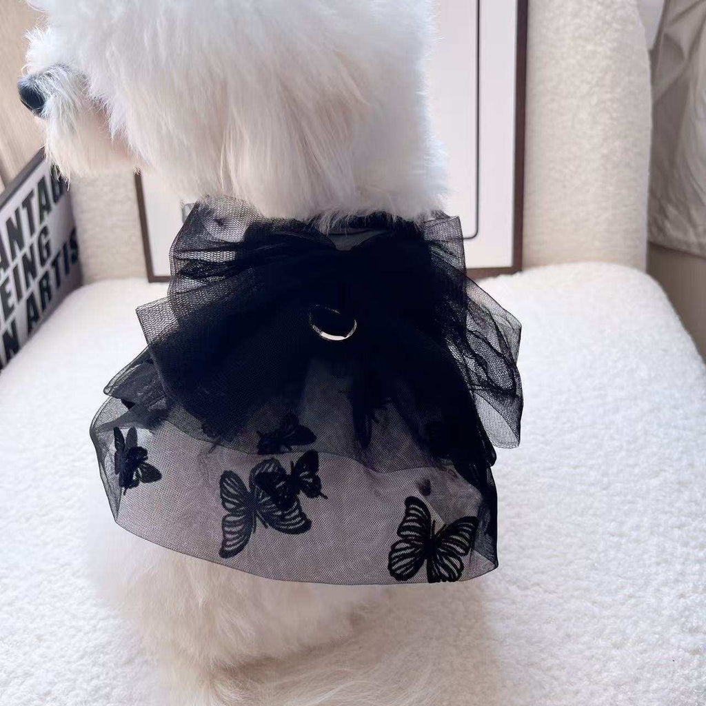 Vestito Chihuahua Rosa Ricamata | Abito Elegante in Raso | Dogmoda