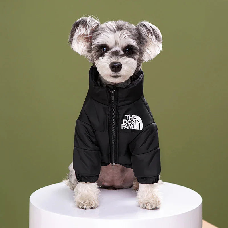 The Dog Fans High Neck Zip Windproof Dog Coat