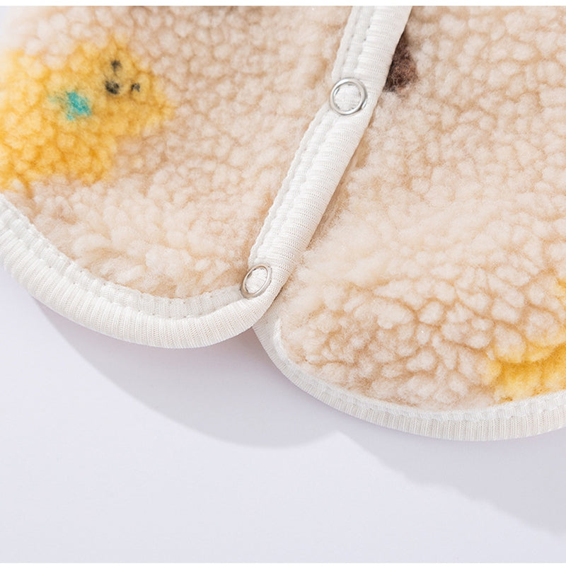 Cappotto Pile Smanicato per Cani con Orsetto - Caldo