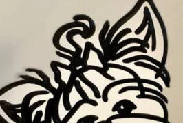 Statua Cane in Metallo Scultura Decorativa Moderna