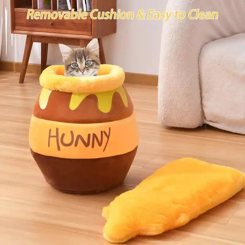 Honey Jar Cat Bed - Memory Foam Cave Bed
