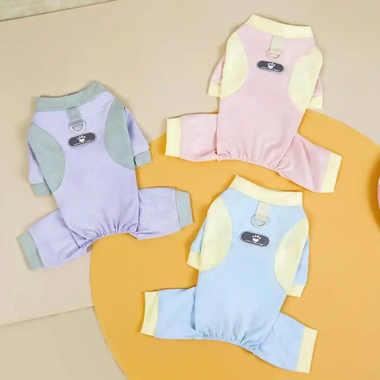 Tutina per Cani 4 Zampe Silk - Seta Glacé Traspirante con Guinzaglio by Dog Moda