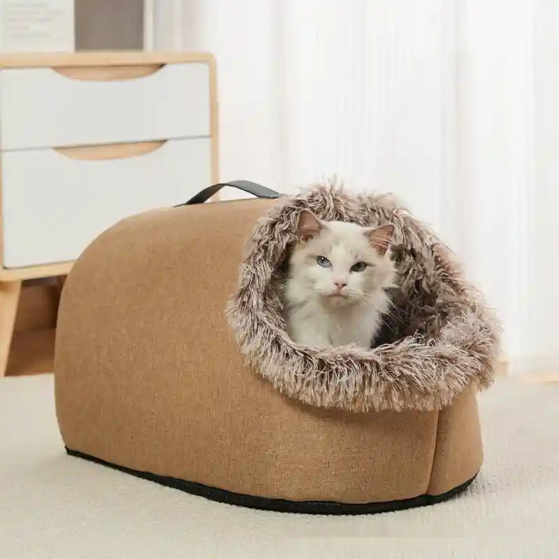 Cuccia Portatile per Gatti con Maniglia - Pile Caldo by Dog Moda