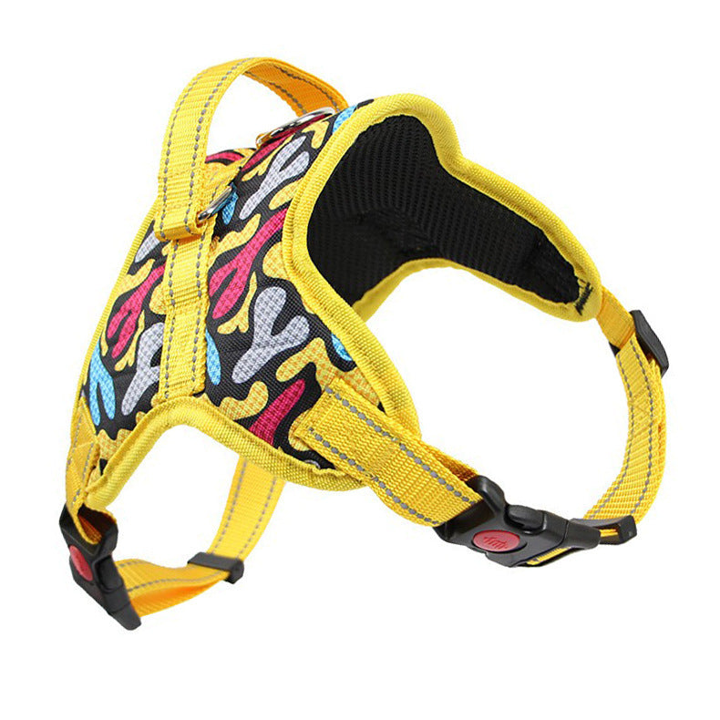 Breathable and reflective fabric dog harness "Pluto"