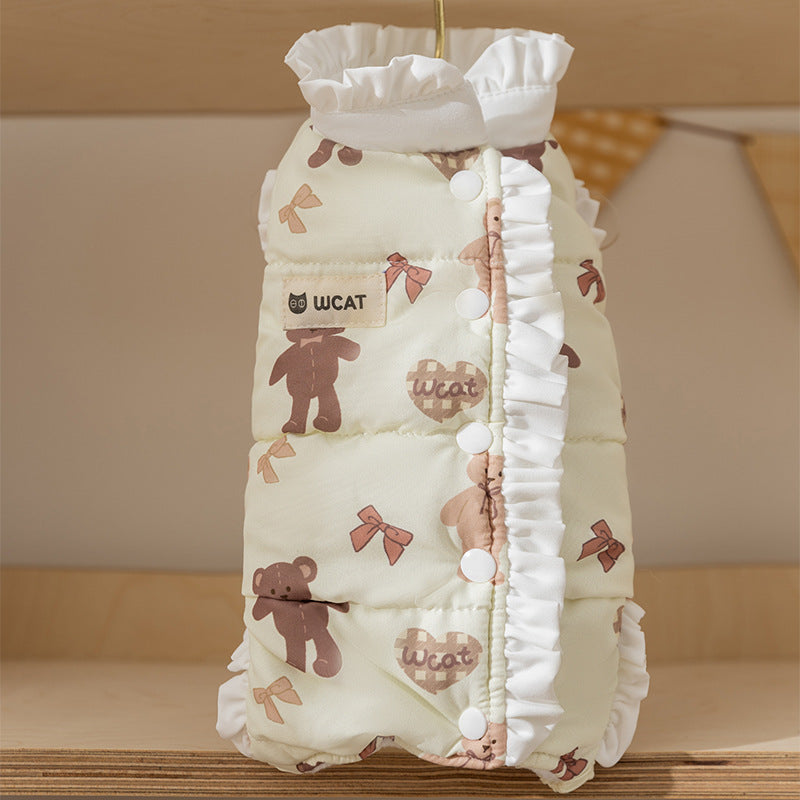 Cappottino WCAT per Cani con Orsetti - Caldo e Morbido