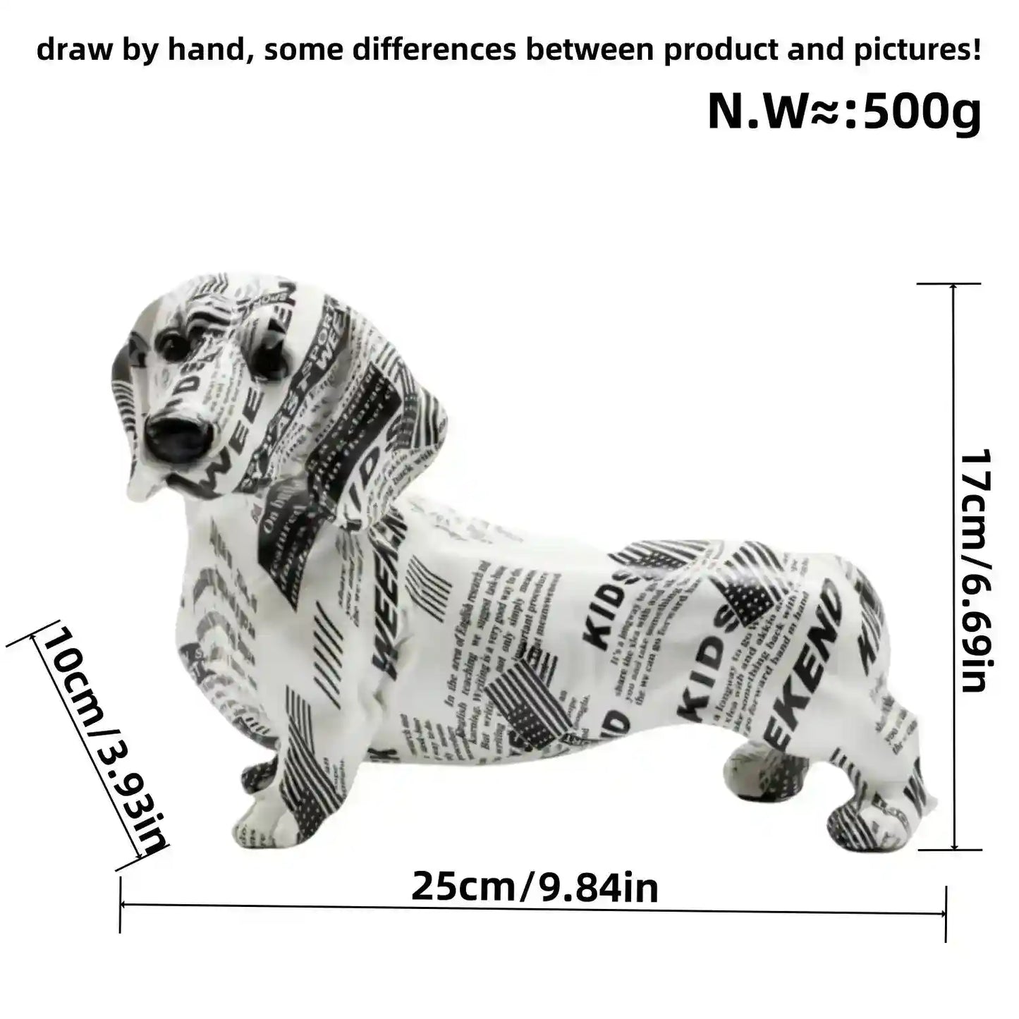 Statua Decorativa Bassotto Colorata - Idea Regalo Originale by Dog Moda