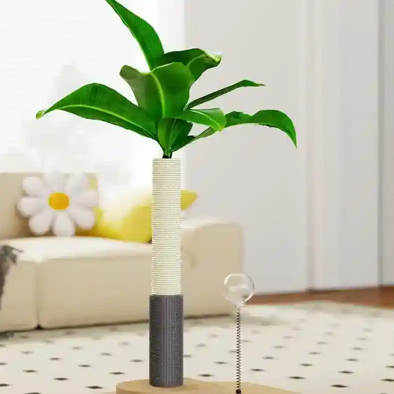 猫用遊び場 スクラッチポール ボール おやつ 50cm